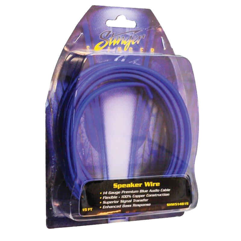 14GA Matte Blue 15ft Speaker Wire