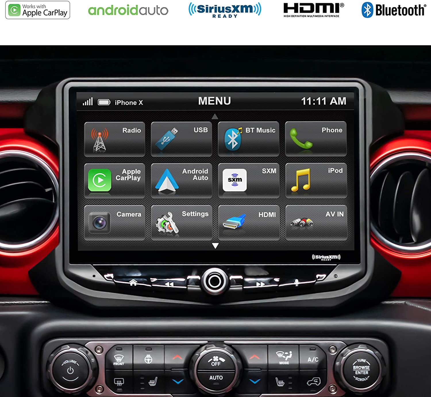 HEIGH10 Jeep Wrangler JL/Gladiator JT (2018-2023) 10" Radio Fully Integrated Kit | Displays Vehicle Information and Off-Road Mode