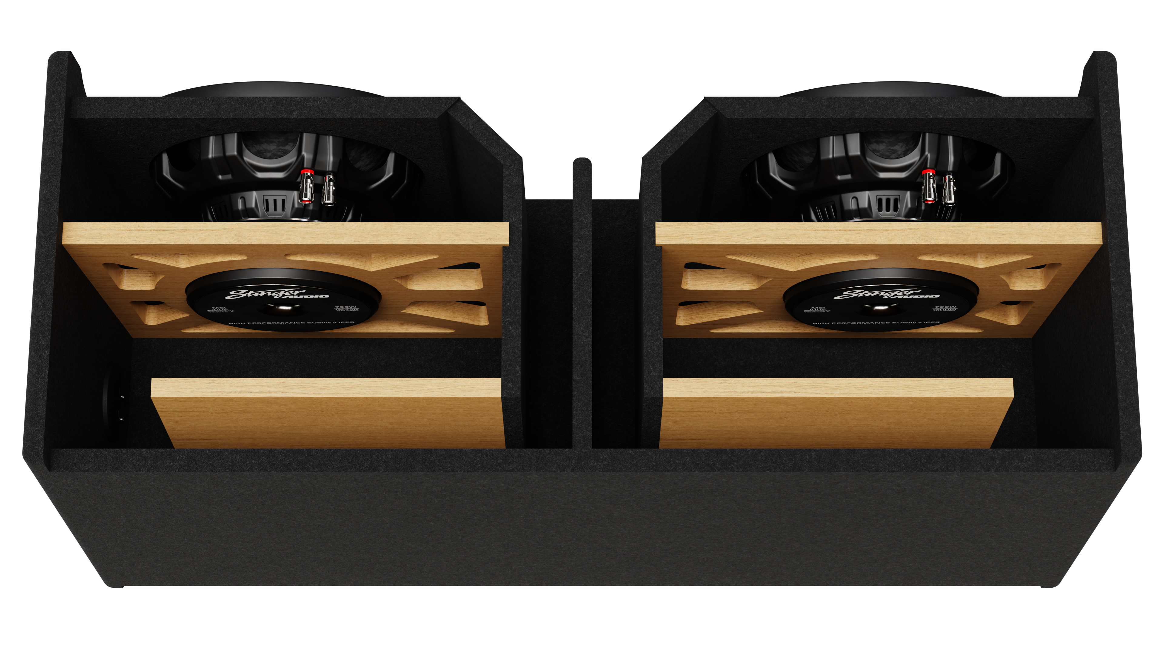 Dual 10" 1,400 Watt (RMS) Loaded Ported Subwoofer Box Enclosure (1,400 Watts RMS/2,400 Watts Max)