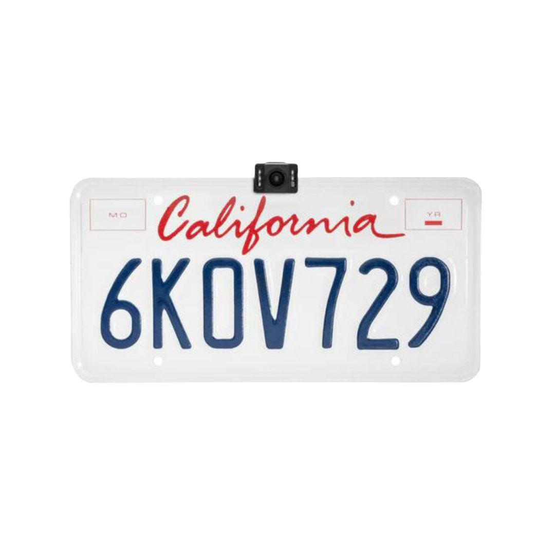 BOYO Concealed License Plate Backup Camera with Active Parking Lines and LED Lights (Black) | VTL17LTJ