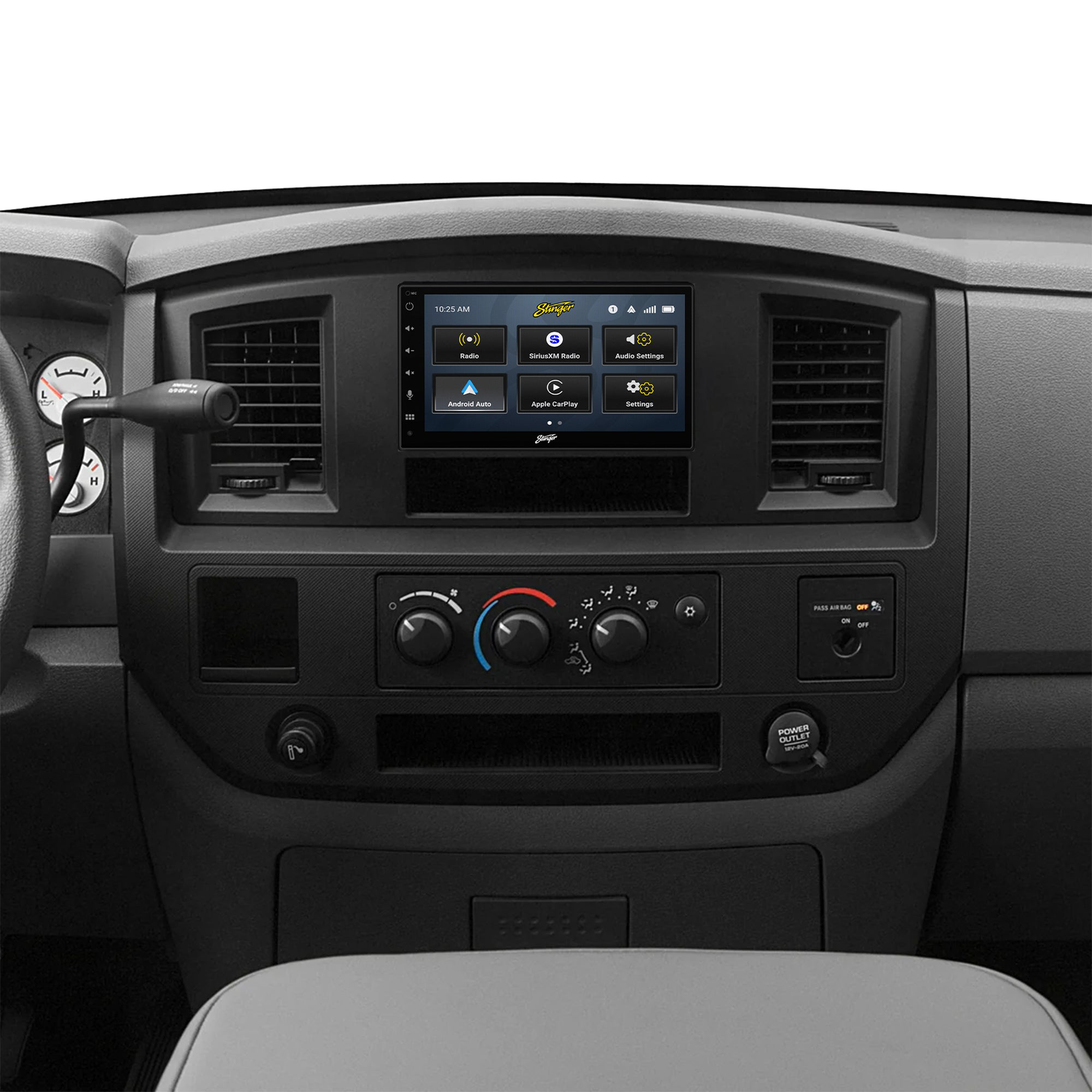 Dodge Ram Truck (2006-2008) Stinger 6.8" Double DIN Radio Kit | Plug-&-Play