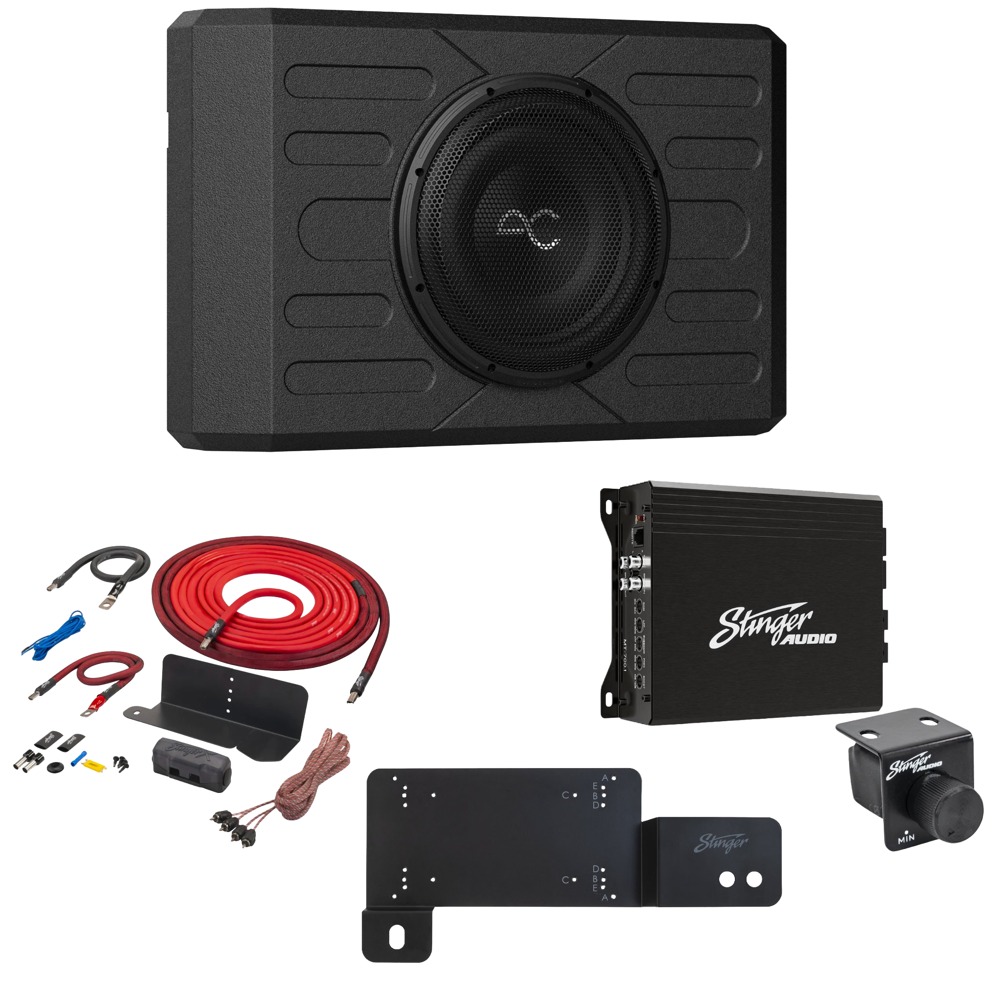 AudioControl Ford Bronco (2021-2023) Single 12" 400 Watt (RMS) Swing Gate Loaded Sealed Subwoofer Enclosure Complete Bass Package
