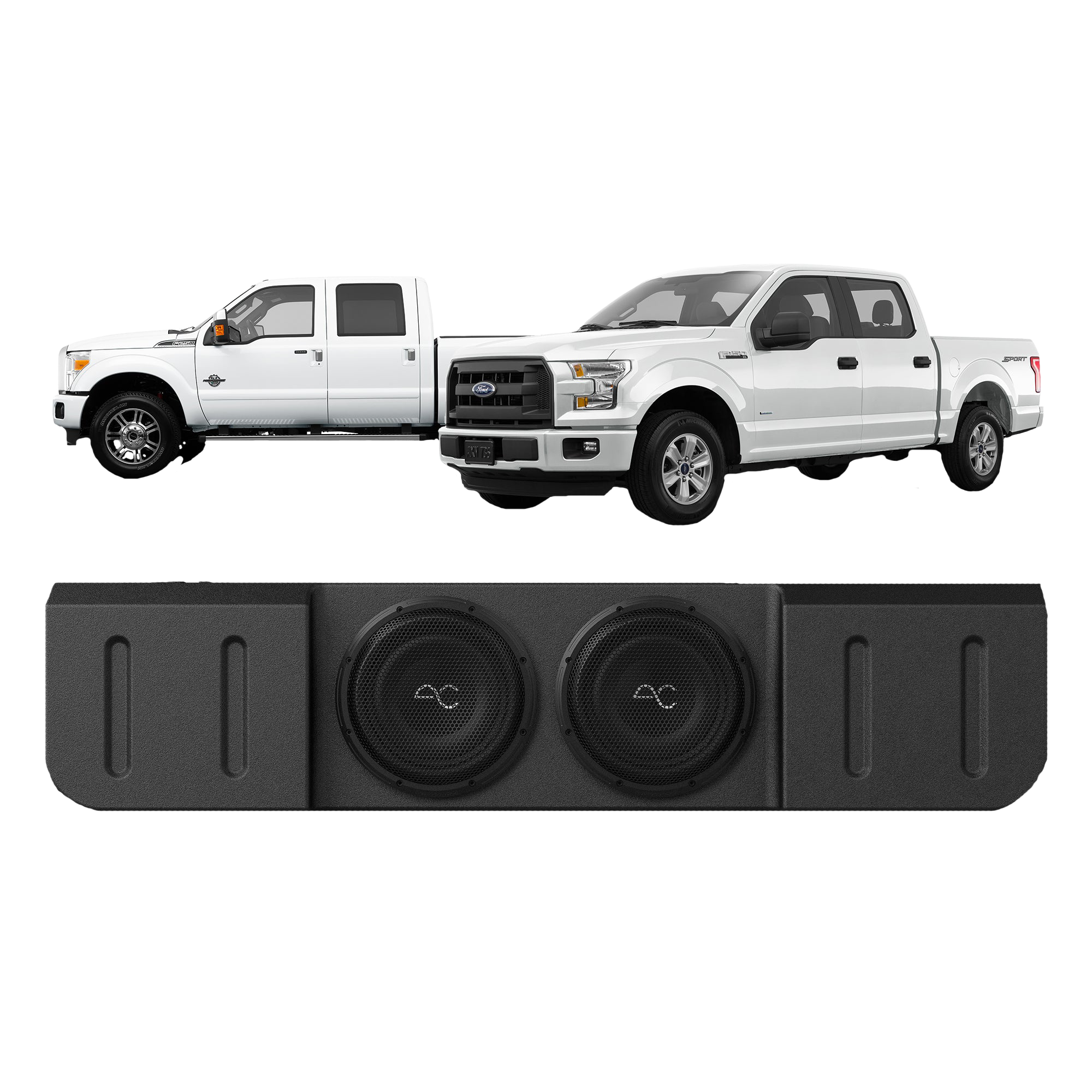 Ford F-150/F-250/350 Under Seat Dual 10