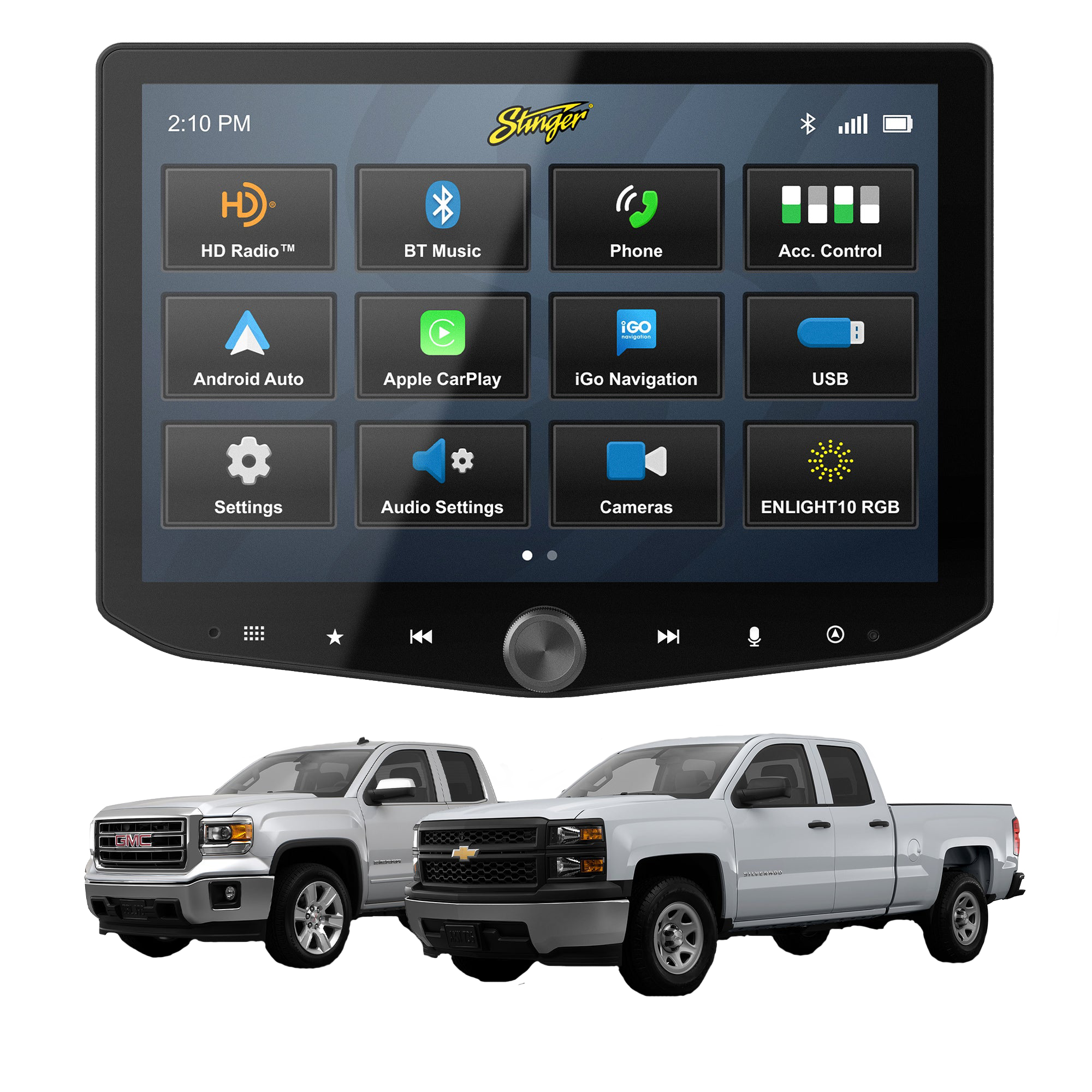 HEIGH10+ Chevy Silverado/GMC Sierra (2014-2018) 10" Fully Integrated Radio Kit | Plug-&-Play