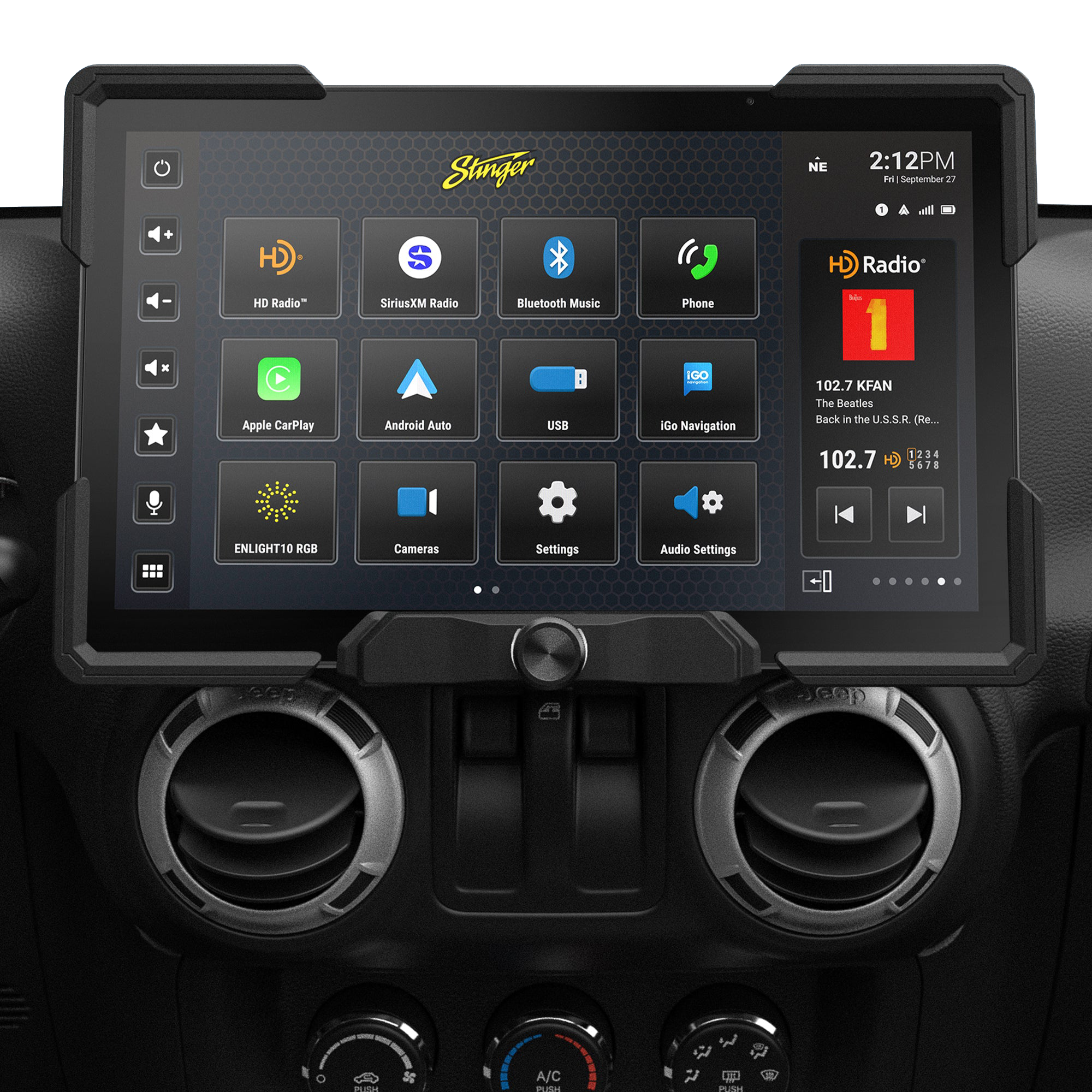 HORIZON12 Jeep Wrangler JK (2011-2018) 12.8" Radio Plug-&-Play Kit