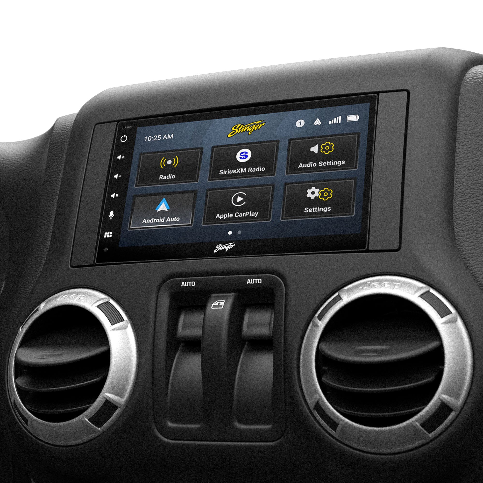 Jeep Wrangler JK (2007-2018) Stinger 6.8" Double DIN Radio Kit | Plug-&-Play