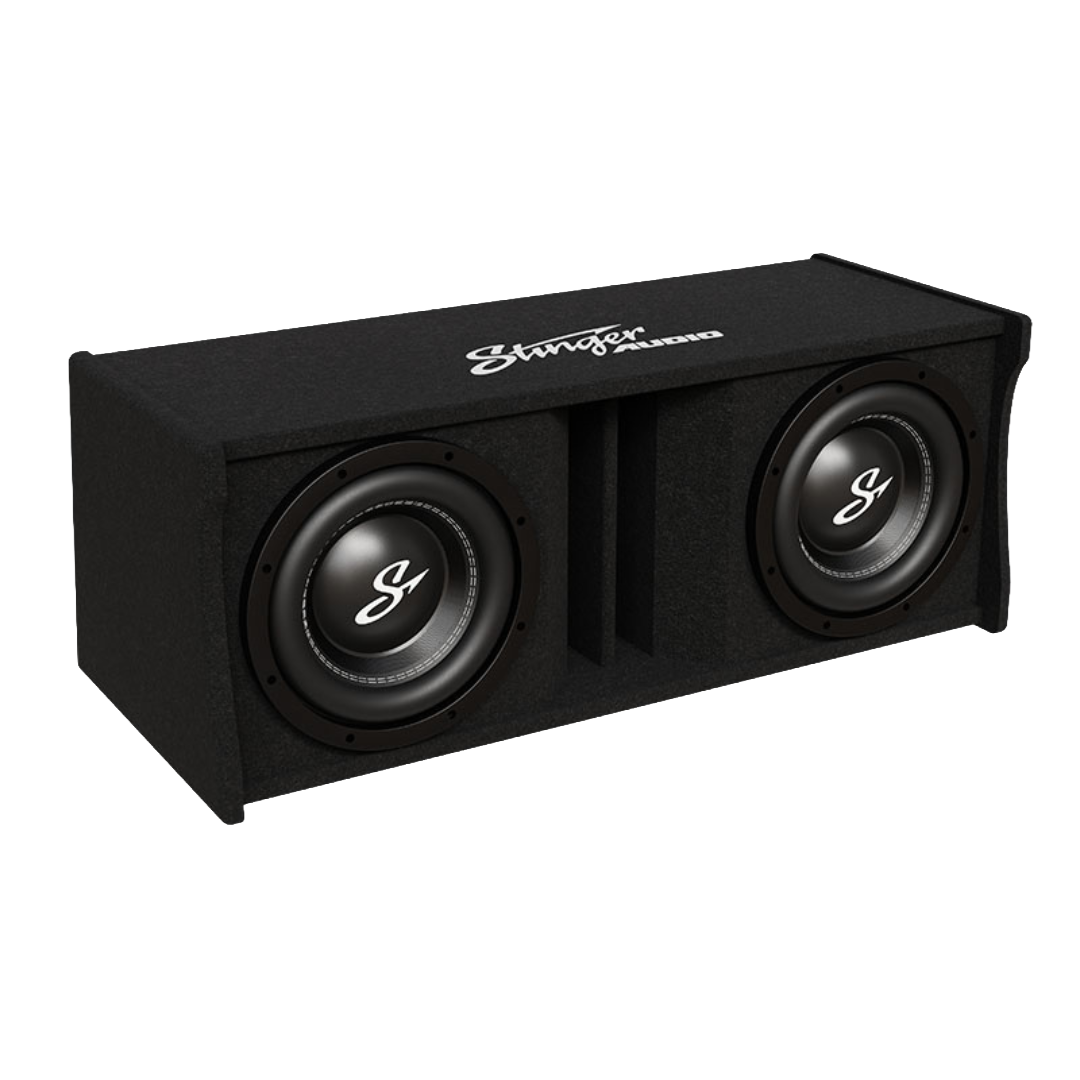 Dual 10 Inch 1400 Watt MC1 Series Peak Power Loaded Subwoofer
