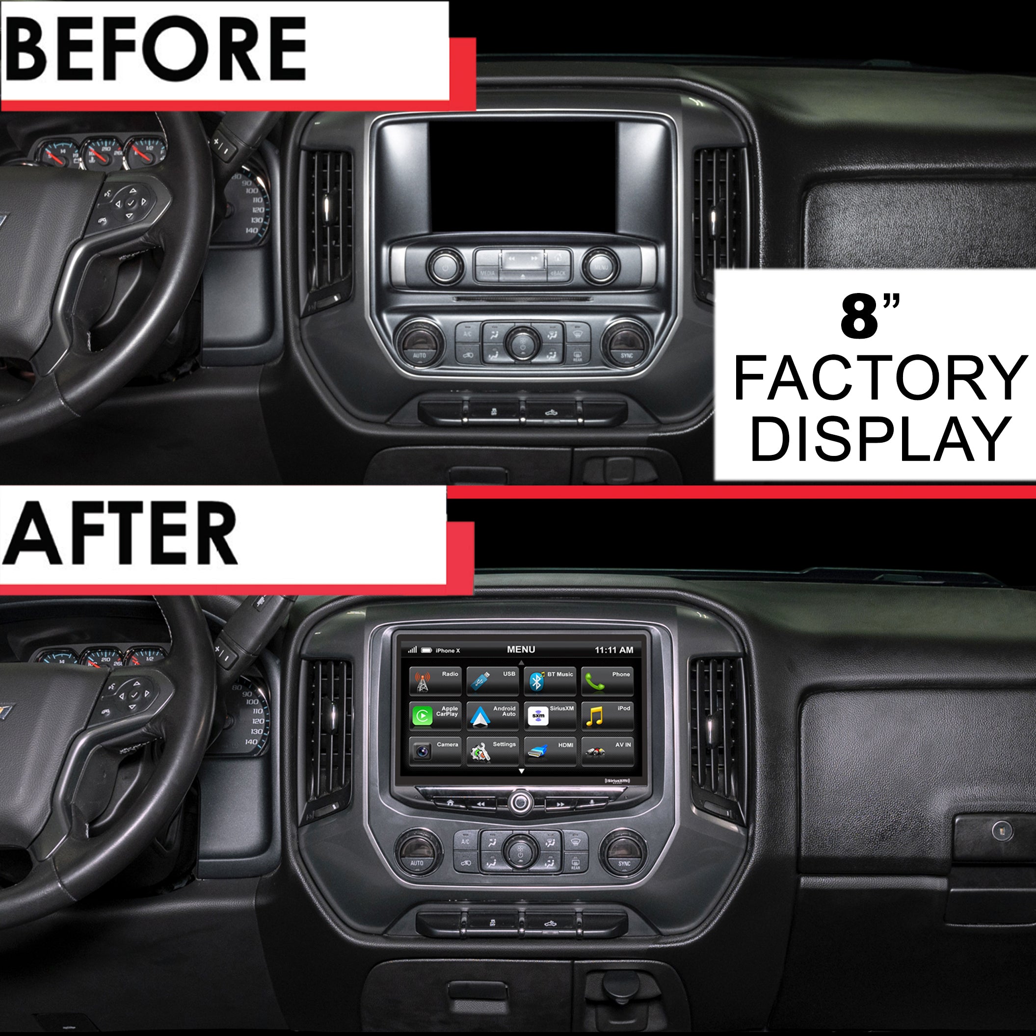HEIGH10 Chevy Silverado/GMC Sierra (2014-2018) 10" Fully Integrated Radio Kit | Plug-&-Play