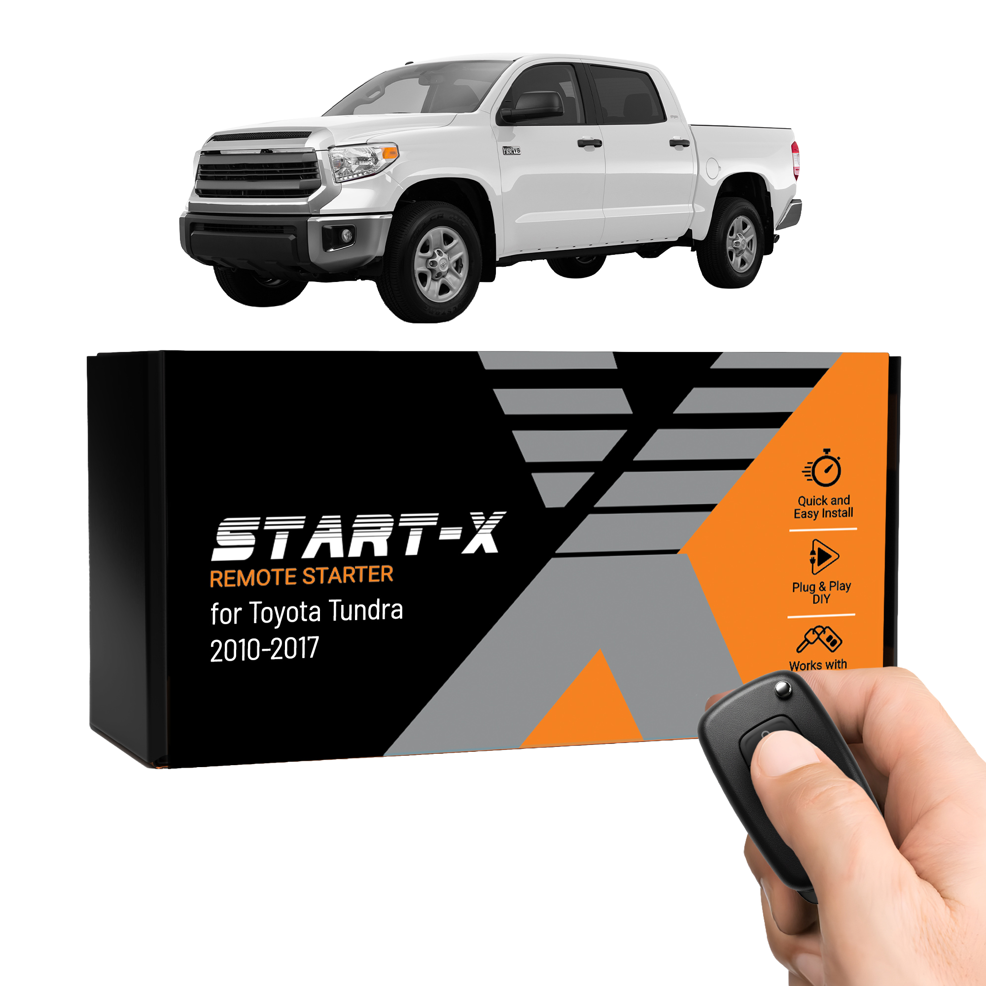 Start-X Complete Plug N Play Remote Starter kit for Toyota Tundra (2010-2017) / Key Start