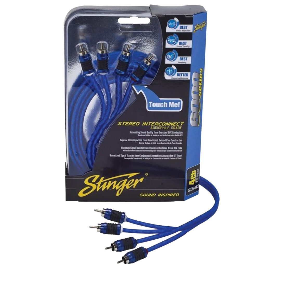 Stinger 17FT 6000 Series 4-Channel OFC Hyper-Flex RCA Interconnect
