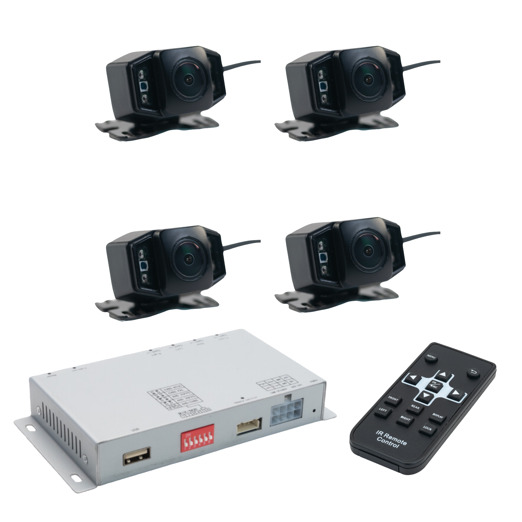 Off-Roading Monitoring Kit with Integrated DVR & Four-Camera System