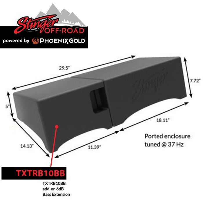 Add-On Extention Port for 10" Subwoofer Enclosure for Full-size Trucks