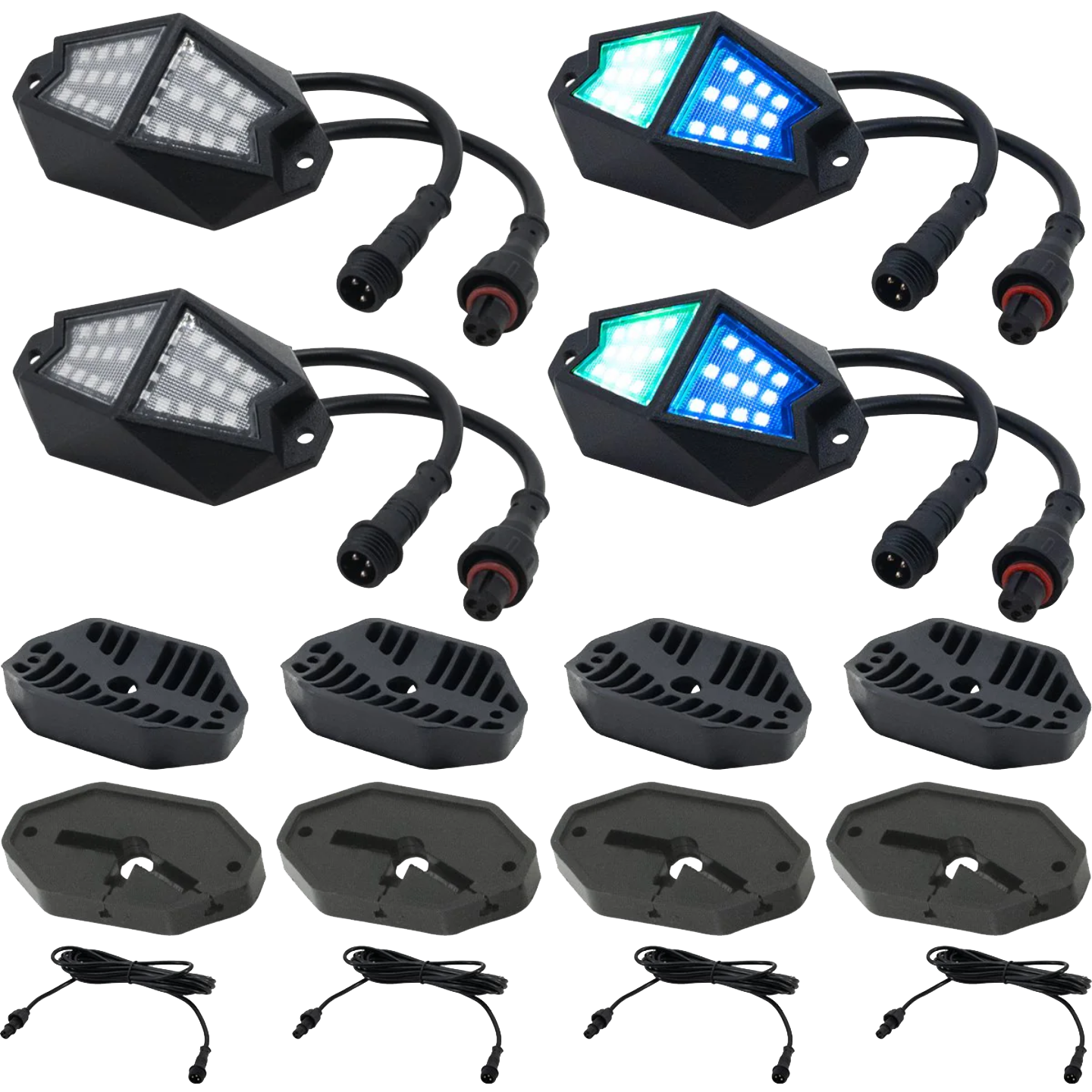 Stinger 4-Way Dynamic Rock Light Expansion Kit - ENLIGHT10 App Compatible