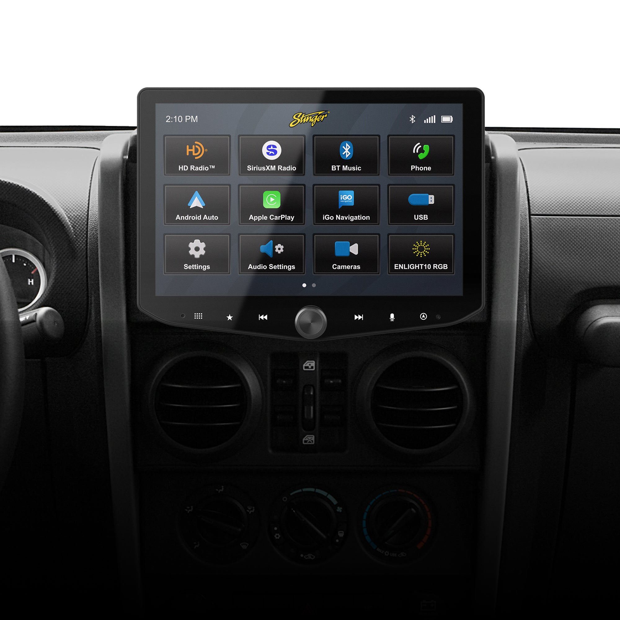 HORIZON10 Jeep Wrangler JK (2007-2018) 10" Radio Kit