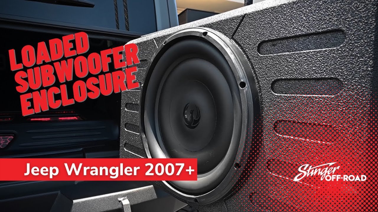 Jeep Wrangler JK/JL 12" Swing Gate-Mounted 400 Watt (RMS) Loaded Sealed Subwoofer Enclosure