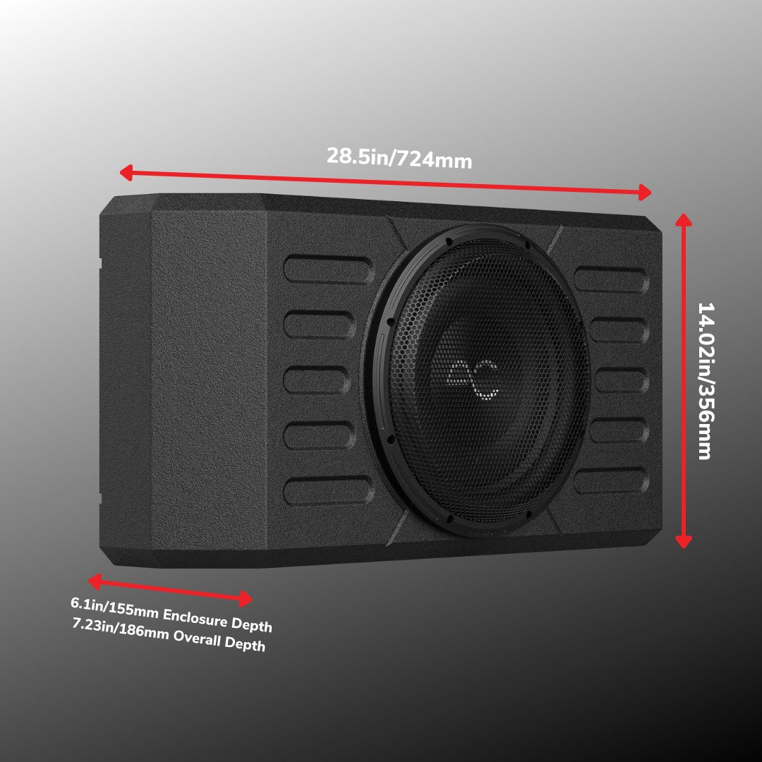 Jeep Wrangler JK/JL 12" Swing Gate-Mounted 400 Watt (RMS) Loaded Sealed Subwoofer Enclosure