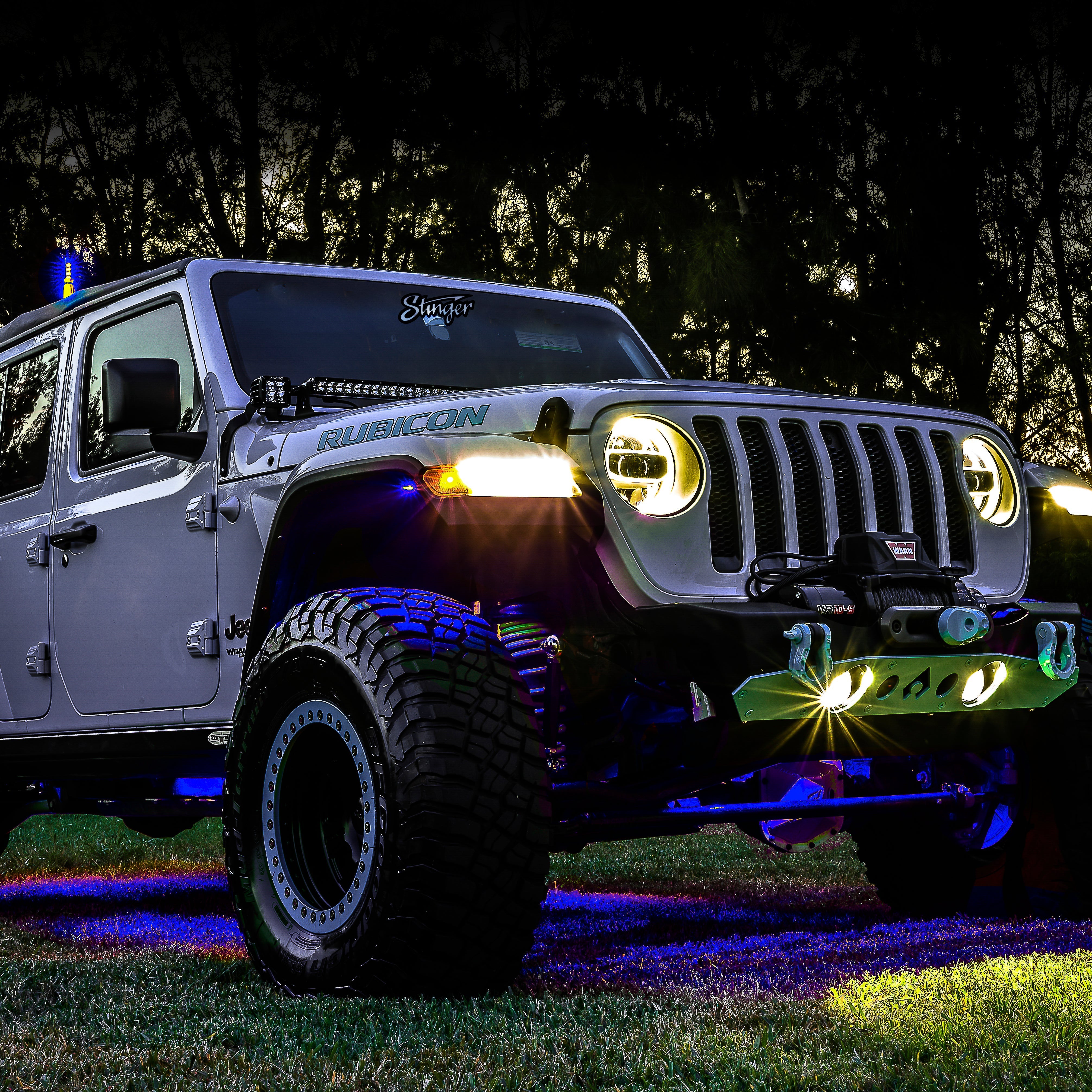 Bright Blue Liquid, Mud, Dust & Impact resistant LED Rock Lights (2 Pair)