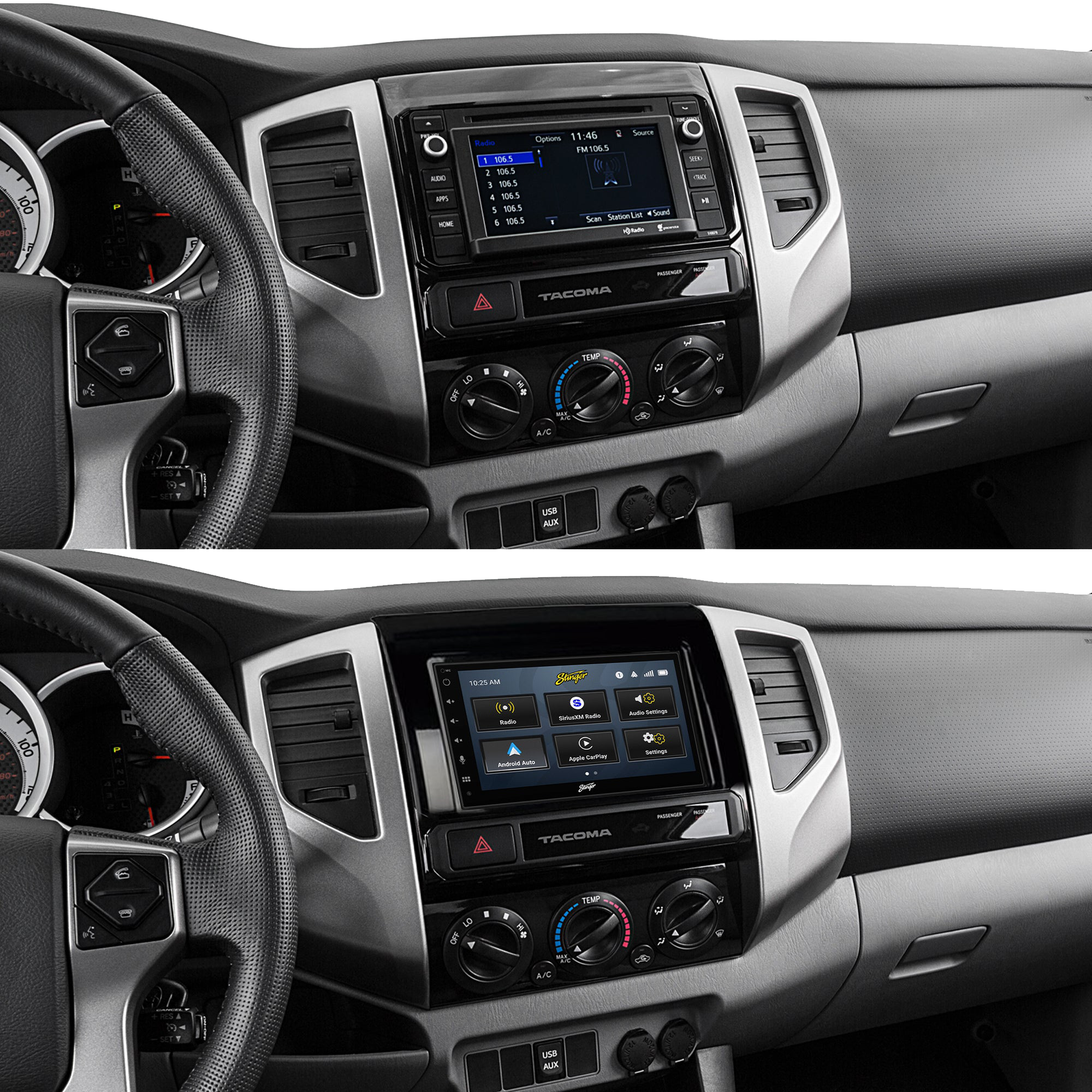 Toyota Tacoma (2012-2015) Stinger 6.8" Double DIN Radio Kit