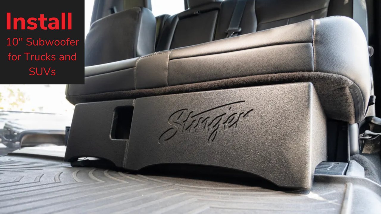 10" 400 Watt (RMS) Under Seat Subwoofer Enclosure (400 Watts RMS/800 Watts Max) for Chevy/GMC, Ford, & Toyota Trucks