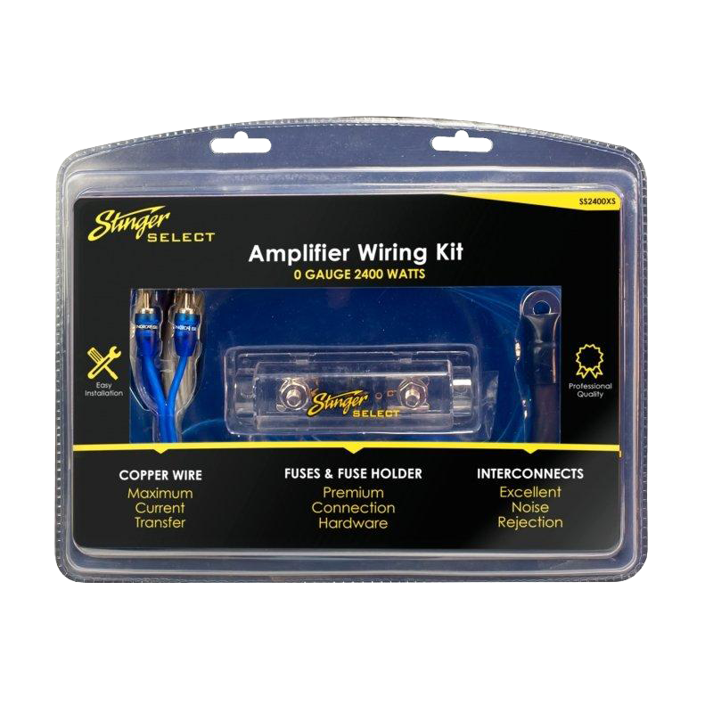 1/0 GA 2,400 Watt Complete Amplifier Copper Wiring Kit