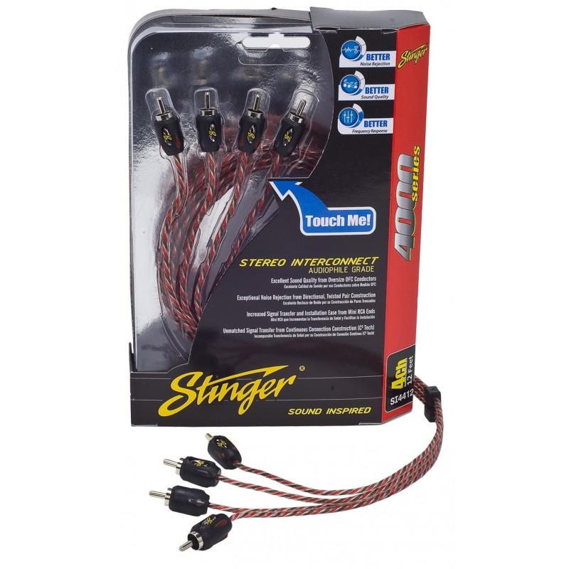 12ft 4000 Series RCA Interconnect Cable | 2-Channel or 4-Channel