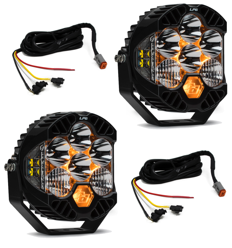 Baja Designs Jeep Wrangler JL Rubicon (2018+)/Gladiator JT (2020+) LP6 Steel Bumper LED Light Kit
