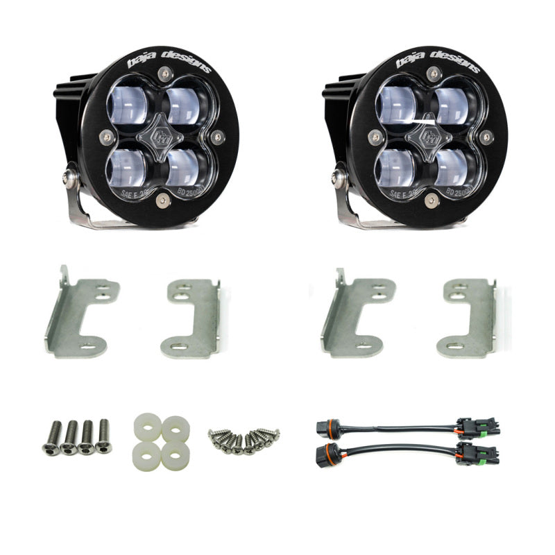 Baja Designs Jeep Wrangler JL (2018+)/Gladiator JT (2020+) Squadron Sport Pocket Fog Light Kit (Clear/OE Sahara Bumper)