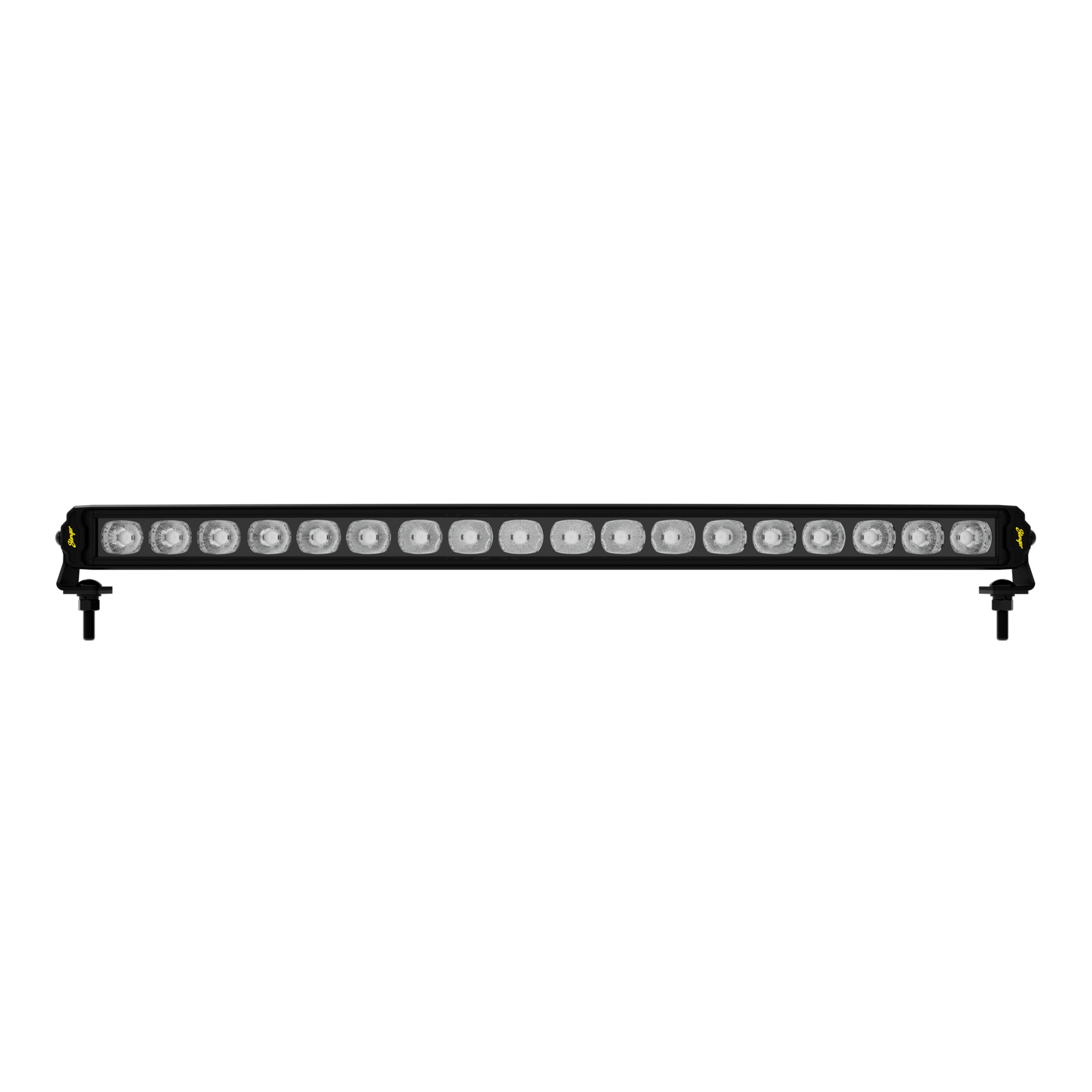 Black LED light bar with mounting brackets