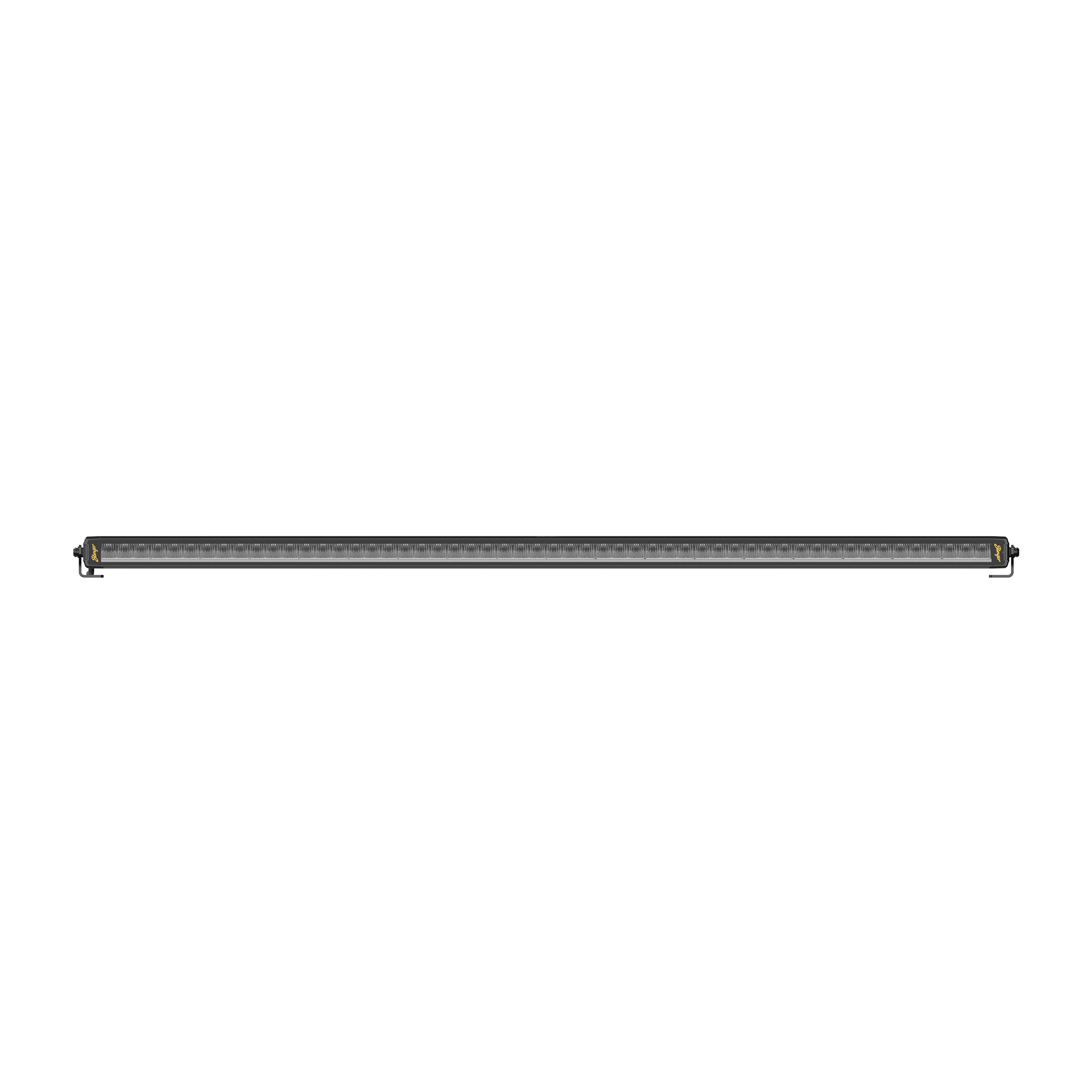 Slim black LED light bar with mounting brackets
