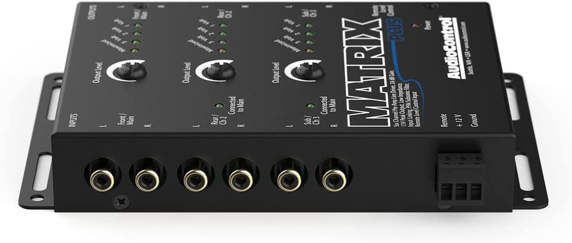 AudioControl Matrix Plus Black 6-Channel Line Driver with Remote Level Control Input