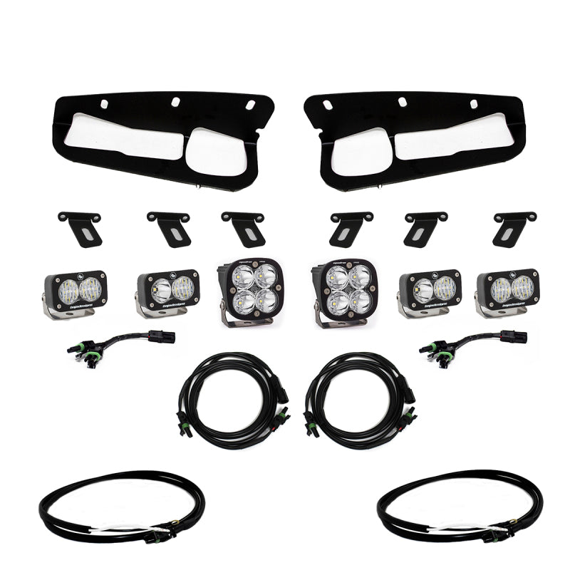 Baja Designs Ford Bronco Dual Pocket Fog Light Kit Squadron Pro/S2 Sport for Steel Bumper with Upfitter (2021+)