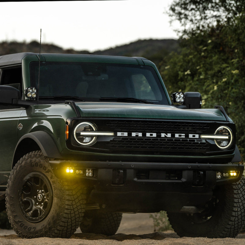 Ford Bronco (2021+) S2 SAE Sportsmen Pocket Fog Light Kit for Steel Bumper (Amber)