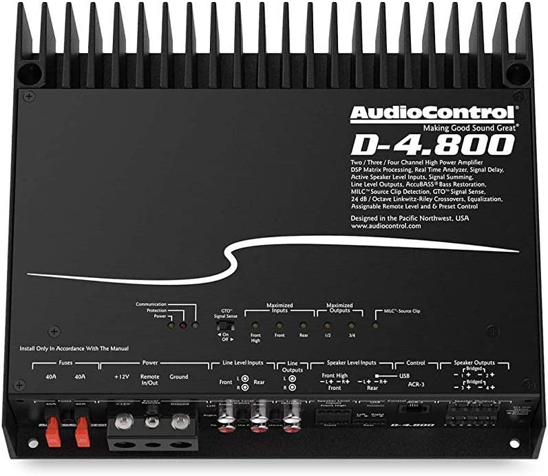AudioControl D-4.800 4-Channel DSP Amplifier with Matrixing