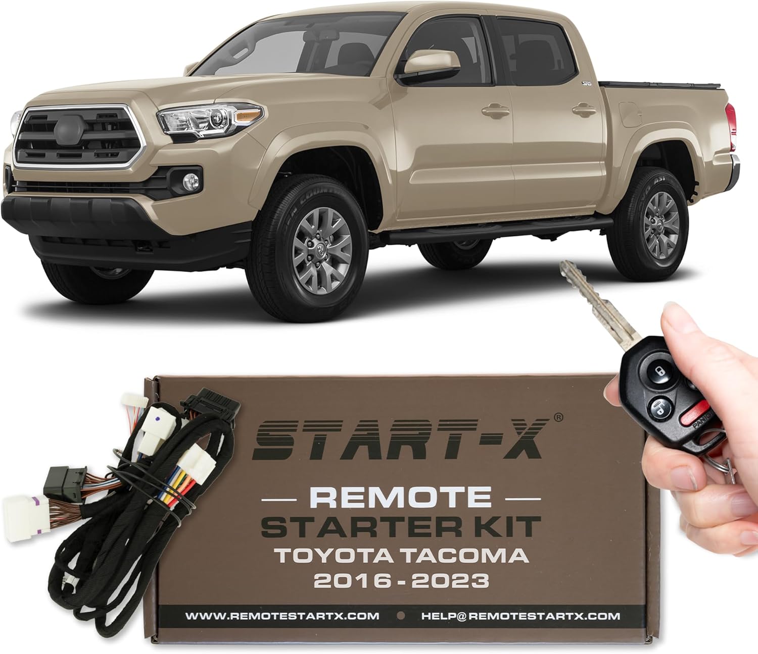 Start-X Remote Starter Kit for Toyota Tacoma (2016-23) & Highlander (2014-19) | Key Start, Plug N Play