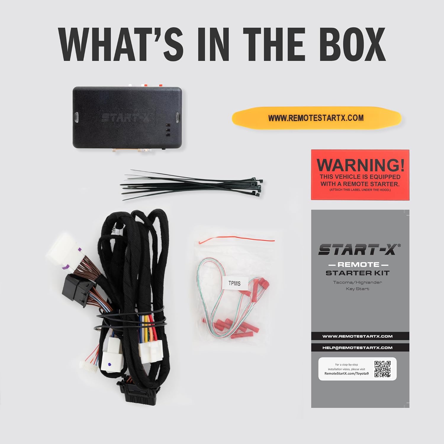 Start-X Remote Starter Kit for Toyota Tacoma (2016-23) & Highlander (2014-19) | Key Start, Plug N Play