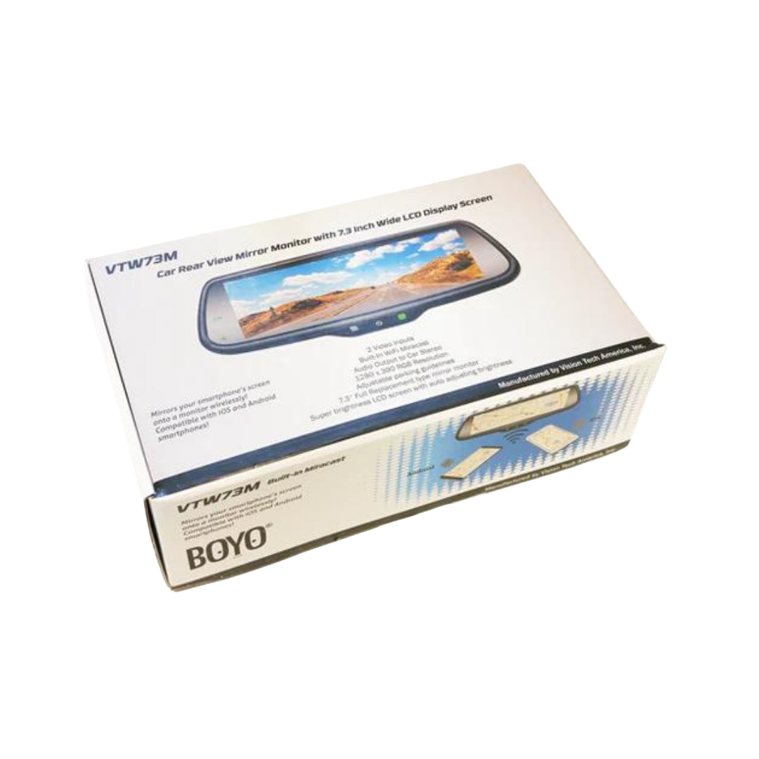 7.3" OE Style Replacement Mirror Monitor with Built-In Wi-Fi Miracast | VTW73M