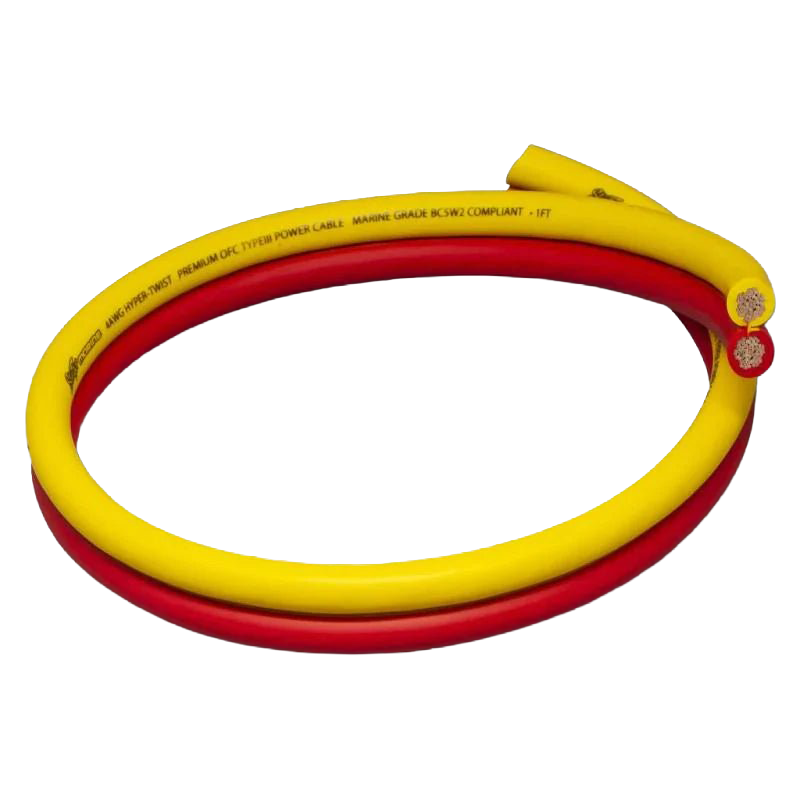 8GA Marine Compliant Wiring Kit With Dual Siamese Power/Ground Wire (3 Meter)