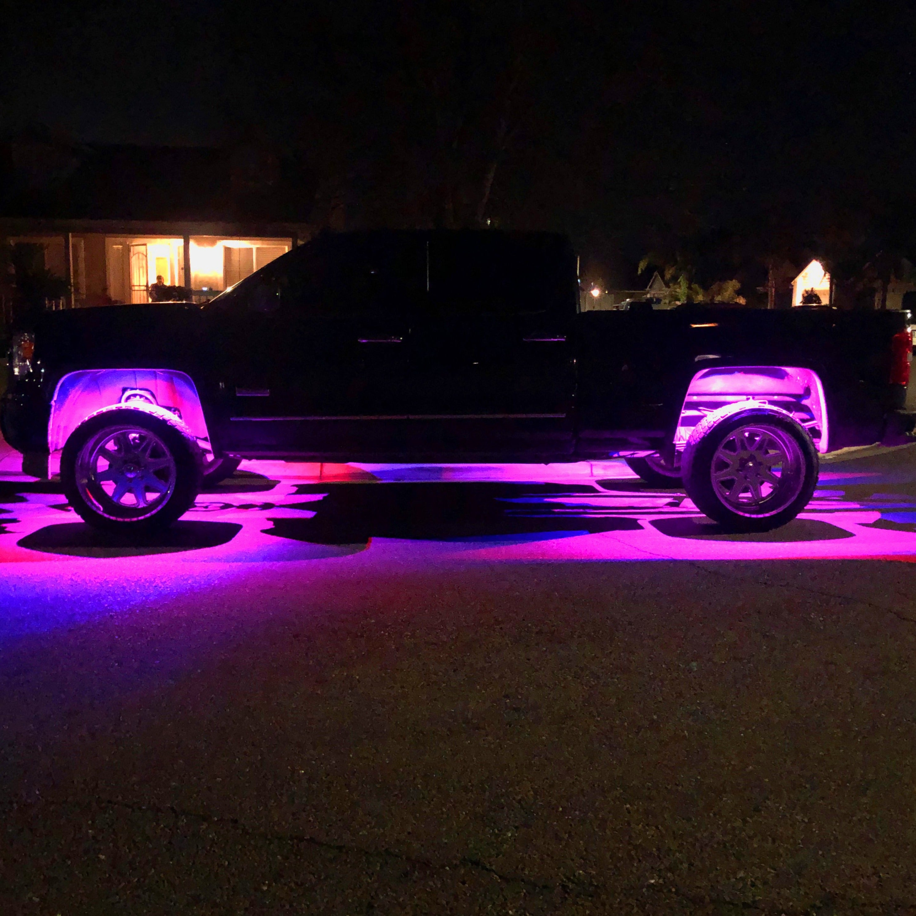 8 Pod Bluetooth Underglow RGB LED Rock Lights Kit with Universal Harness