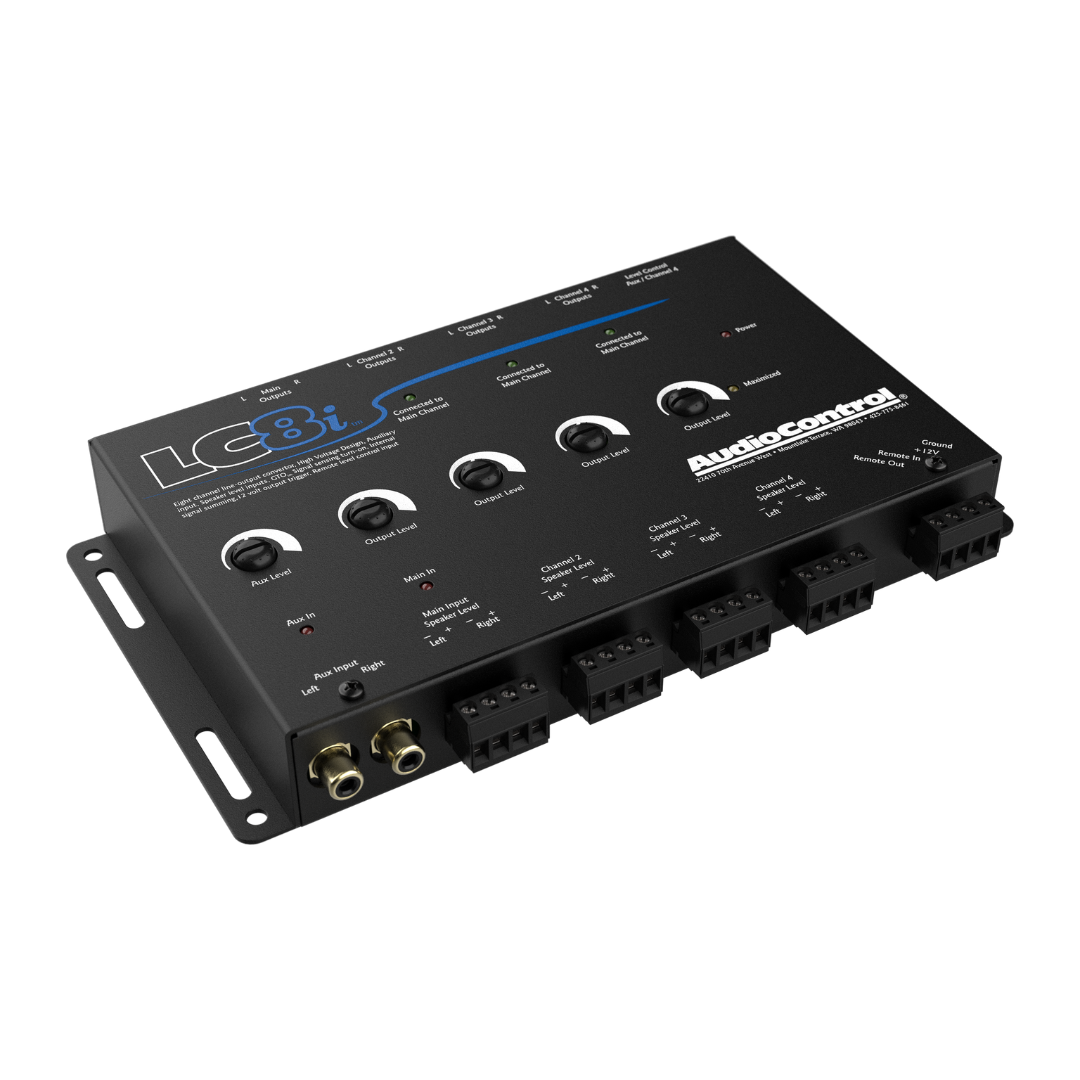 AudioControl LC8i Black 8-Channel Line Output Converter with Auxiliary Input