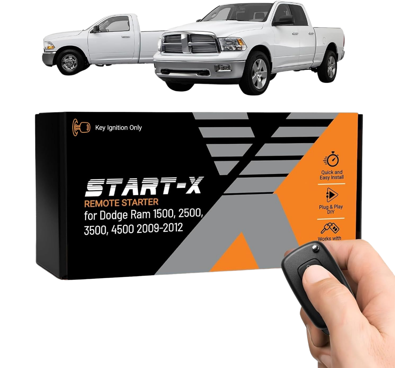 Start-X Plug N Play Remote Starter Kit for RAM 1500/2500/3500/4500 Gas (2009-2012) / Key Start