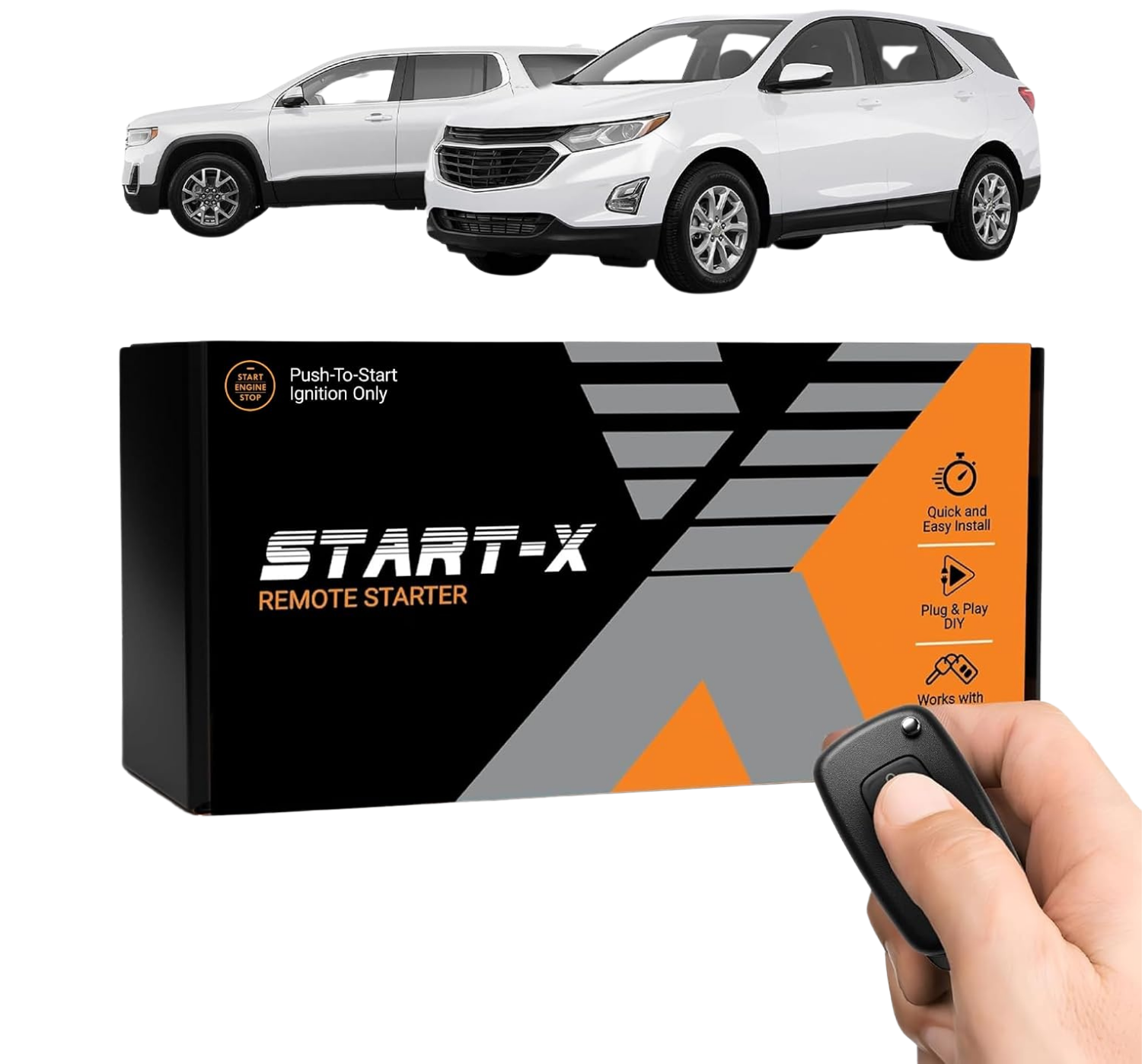 Start-X Plug & Play Remote Starter Kit for Select Chevy & GMC Vehicles | Equinox (2018-2024), Traverse (2018-2024) & More | Push-to-Start Ignition