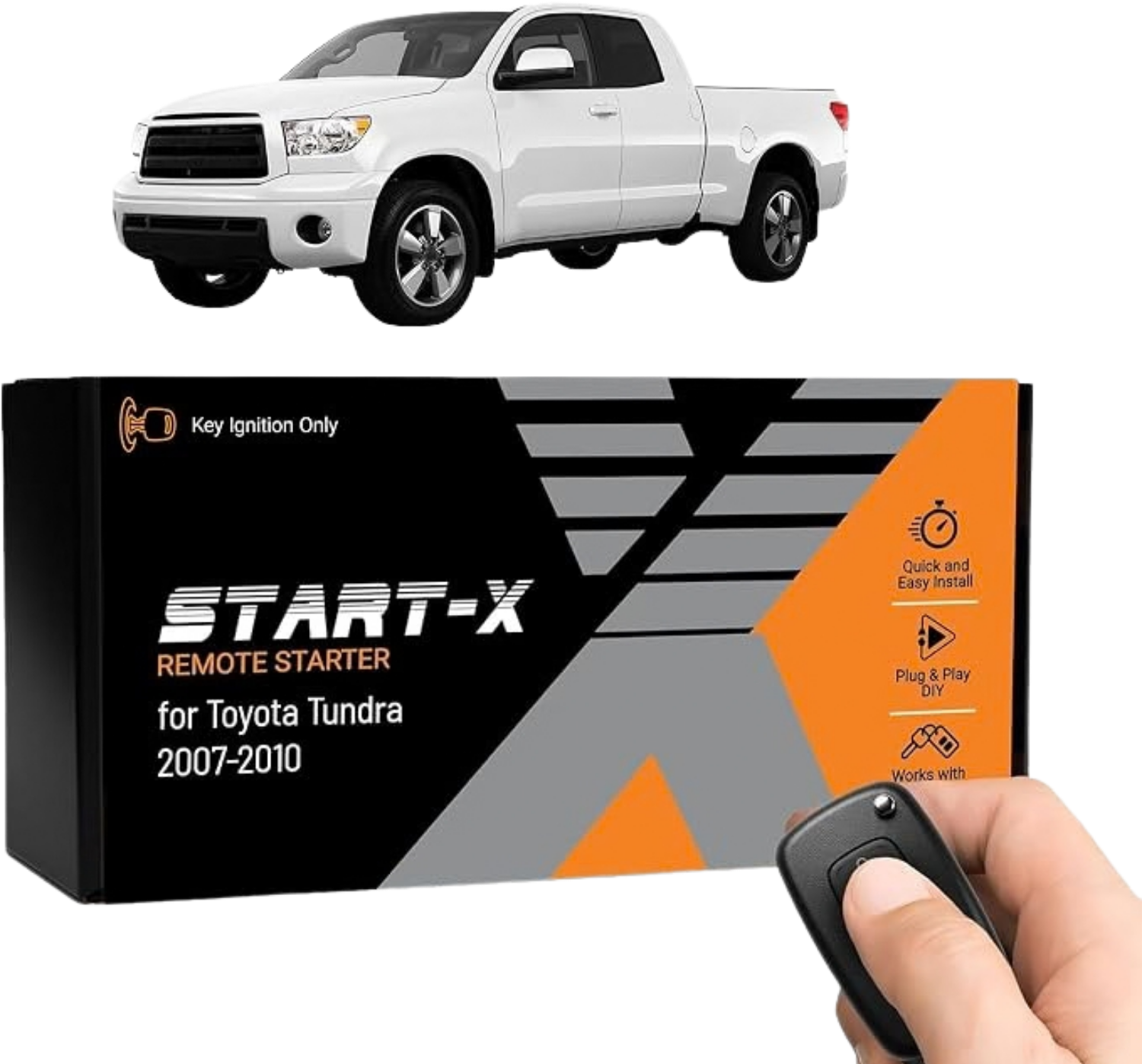 Start-X Plug & Play Remote Starter Kit for Toyota Tundra (2007-2010) — Key Blade Ignition