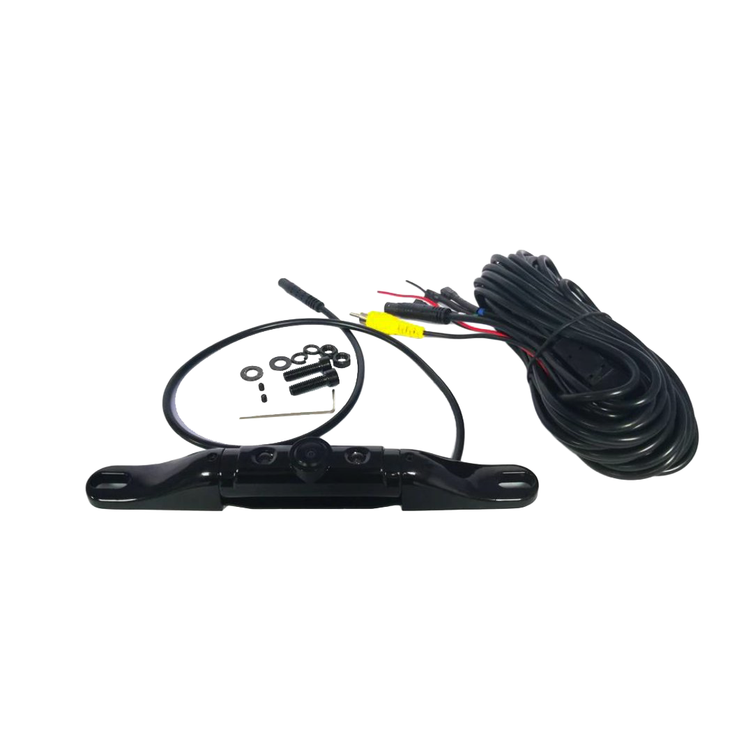 BOYO Short Length Bar-Type License Plate Backup Camera with LED Lights (Black) | VTL422CLS