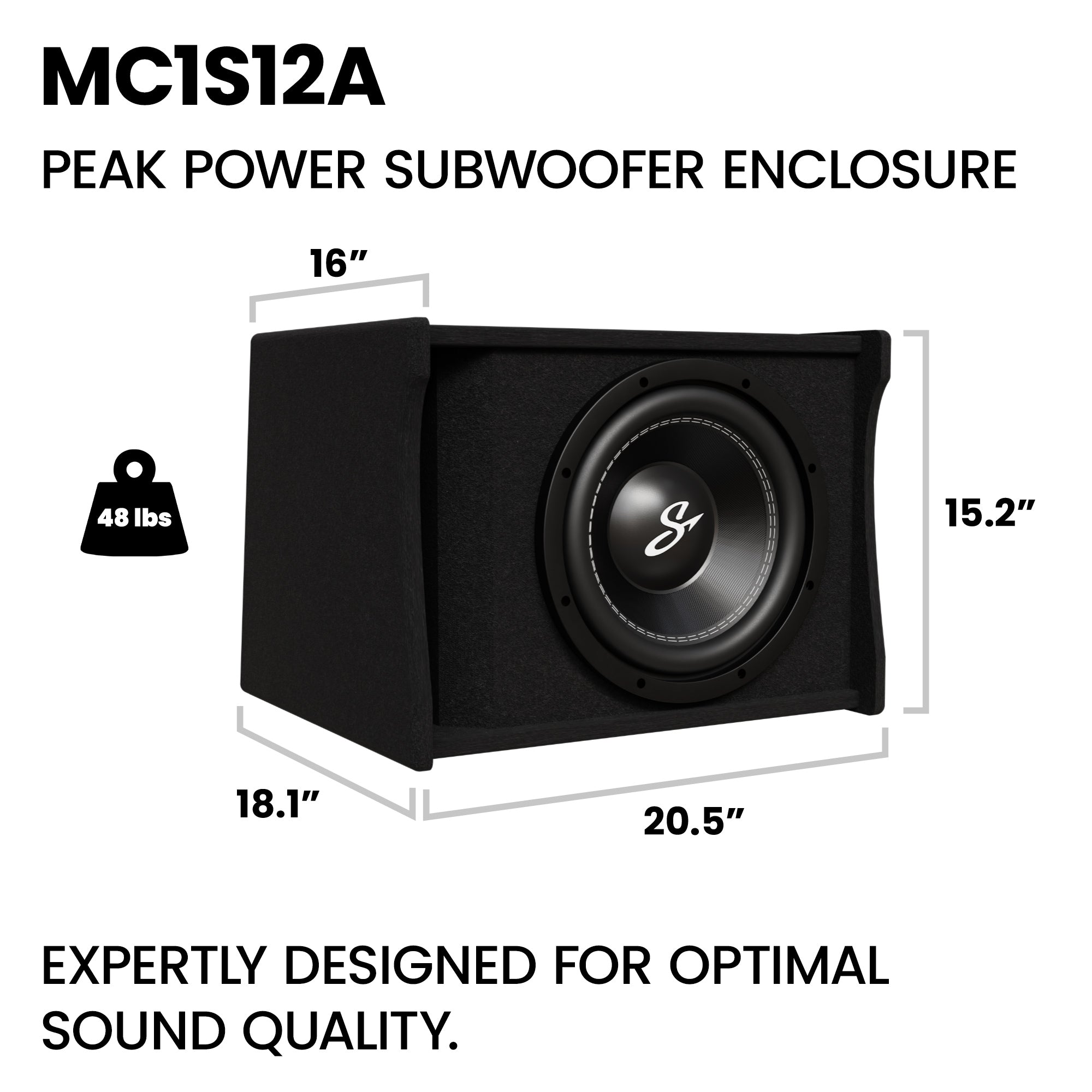 Stinger Audio Party Pack - Single 12" or 10" 700W (RMS)/1200W (Max) Loaded Ported Subwoofer Enclosure + Amplifier + Amp Wiring Kit