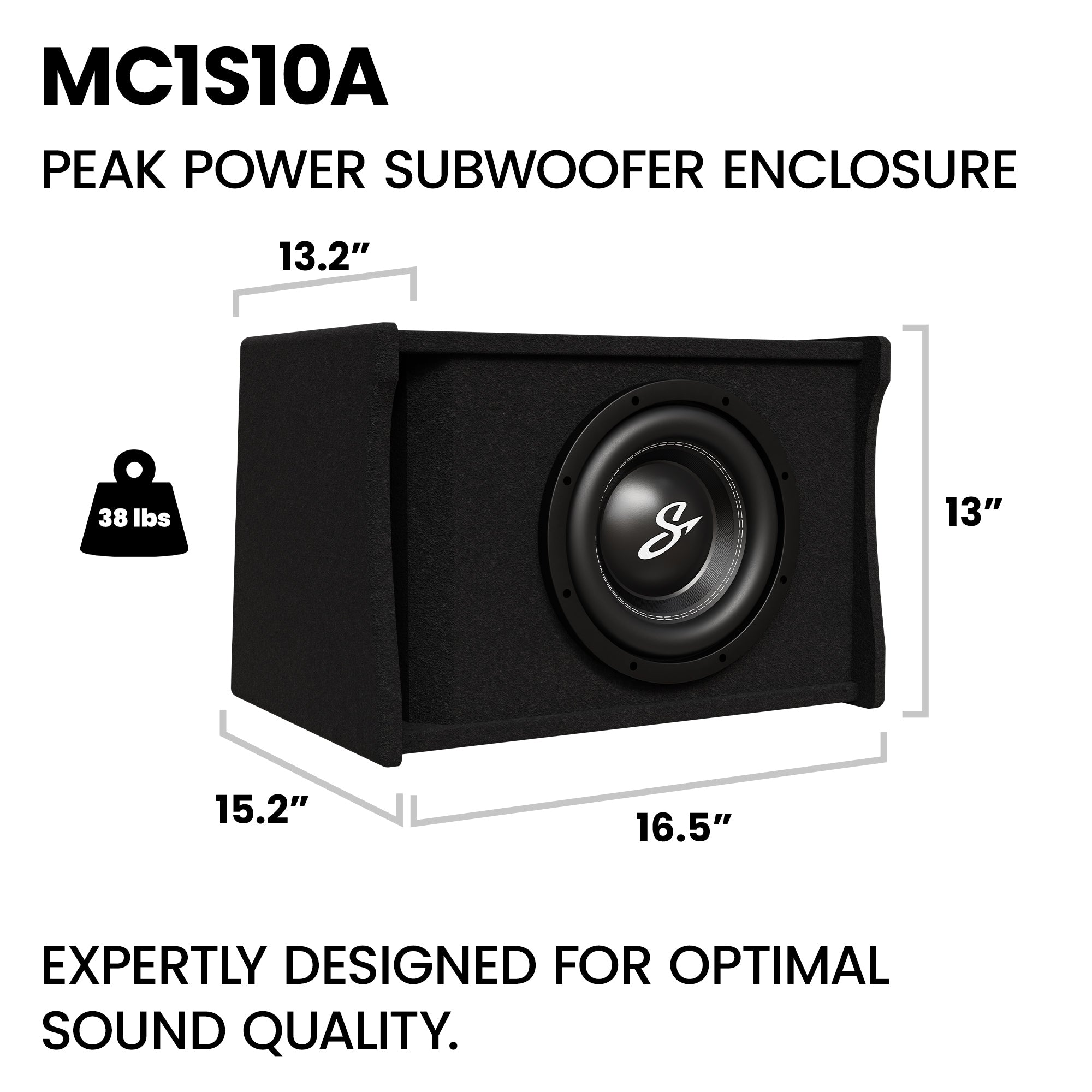 Stinger Audio Party Pack - Single 12" or 10" 700W (RMS)/1200W (Max) Loaded Ported Subwoofer Enclosure + Amplifier + Amp Wiring Kit