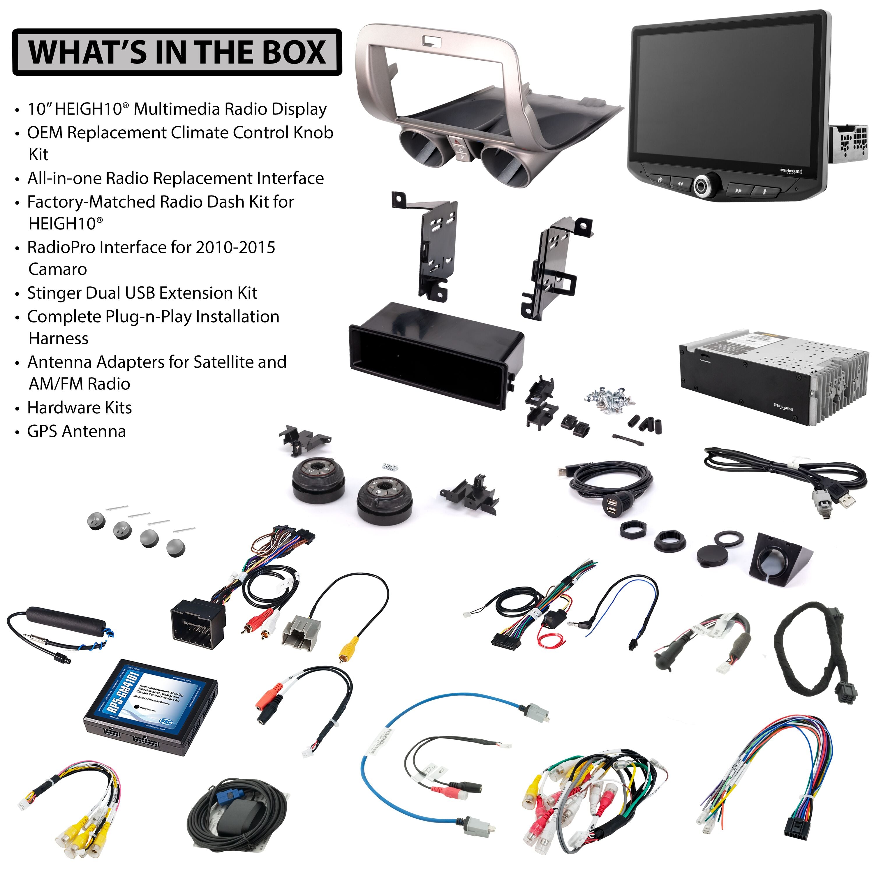 HEIGH10 Chevy Camaro (2010-2015) 10" Radio Kit