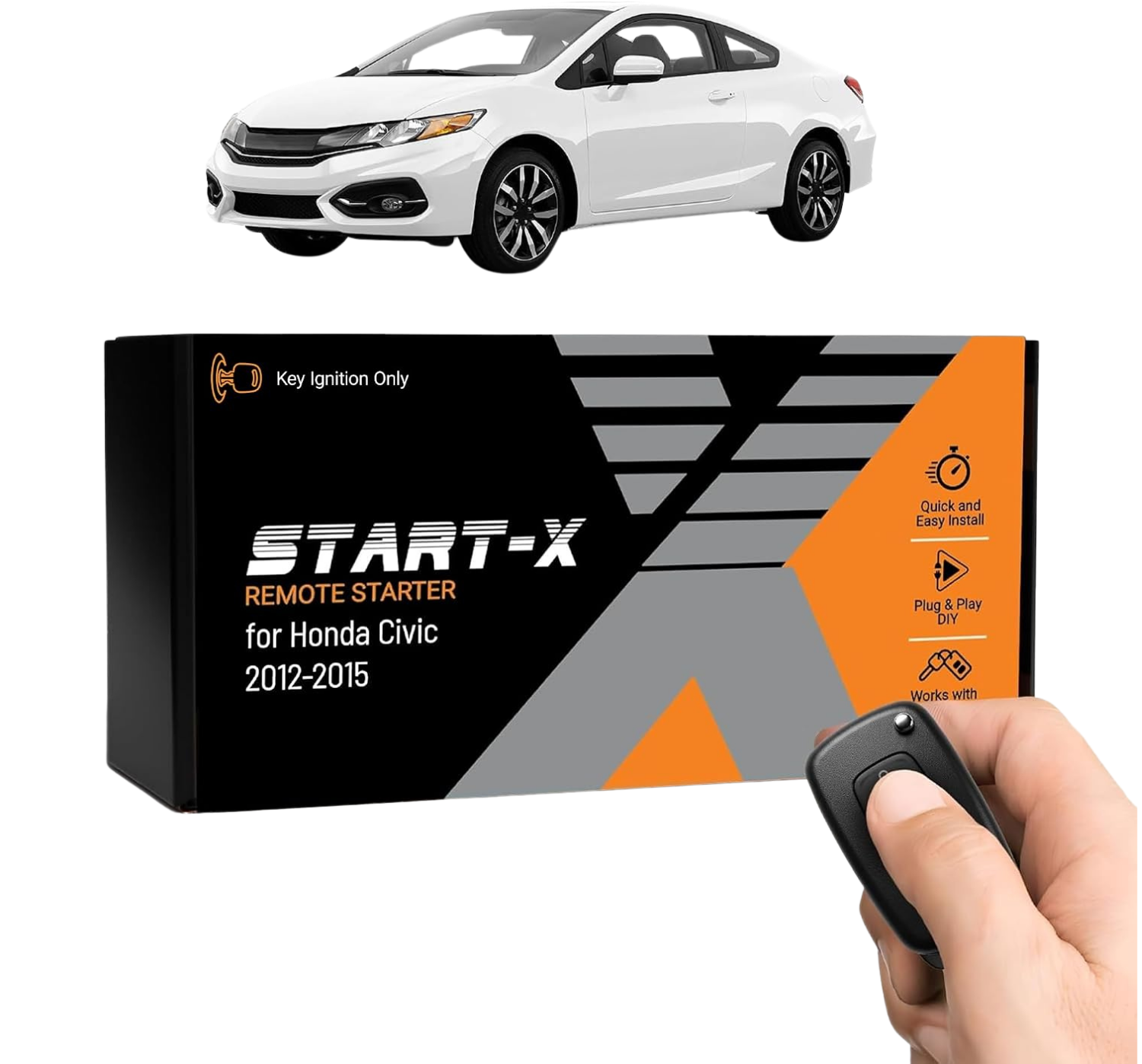 Start-X Plug & Play Remote Starter Kit for Honda Civic (2012-2015) | Key Blade Ignition