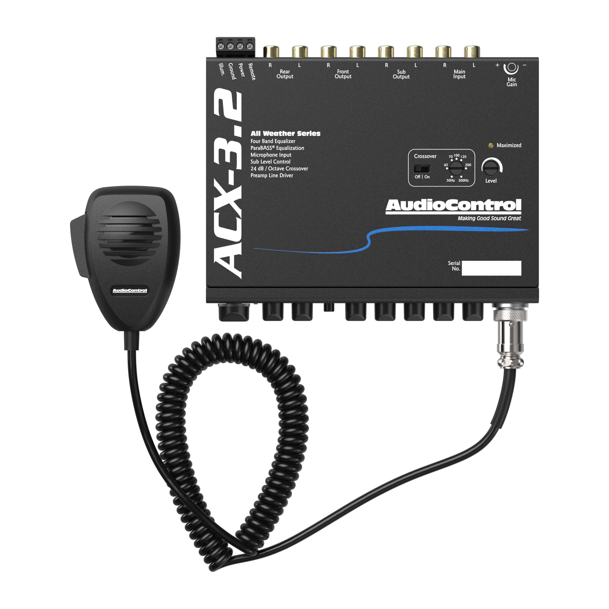 AudioControl ACX-3.2 All Weather Equalizer & Crossover with Paging Mic