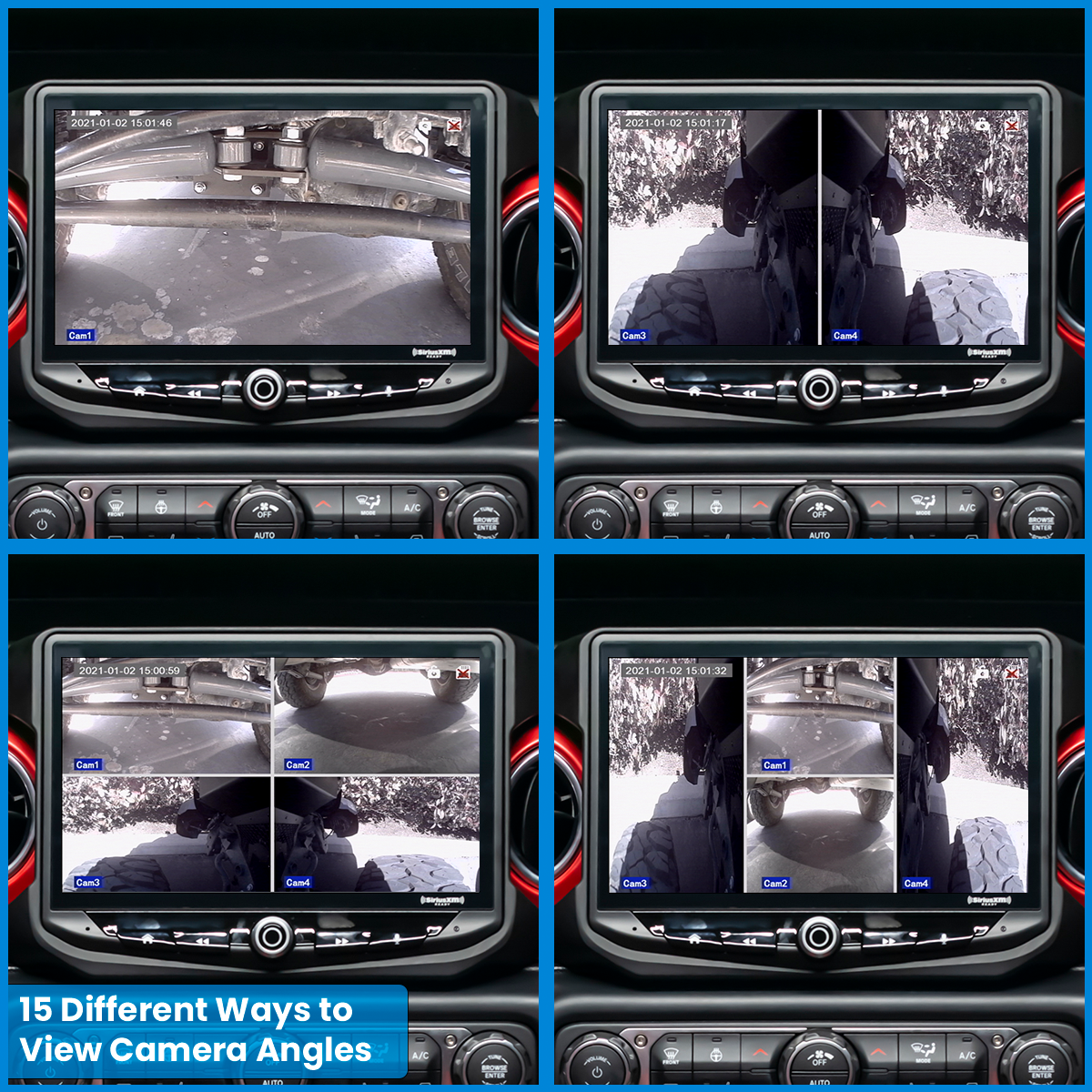 Off-Roading Monitoring Kit with Integrated DVR & Four-Camera System