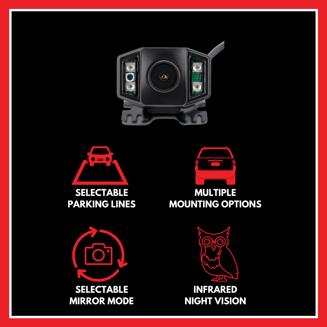 Universal Front or Rear HD Camera with Night Vision